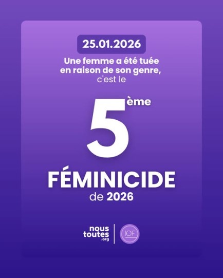 depuis le 1er Janvier de cette année 5 femmes sont mortes assassinées sous les coups de leur conjoint ou de leur ex-conjoint