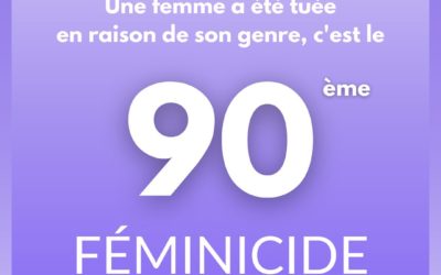 depuis le 1er Janvier 90 femmes sont mortes assassinées sous les coups de leur conjoint ou de leur ex-conjoint