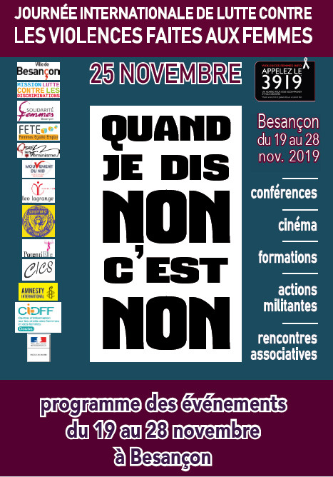 Journée Internationale pour l’élimination de la violence à l’égard des femmes – 25 Novembre 2019